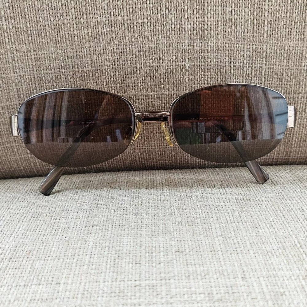 Celine Dion Women Eyeglasses CD5771 Brown Tone Half Rim Glasses 56[]15 135 - Picture 2 of 12